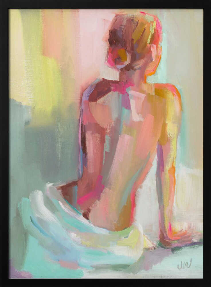 Woman Posing Art Print UK — Portrait Calm Wall Art — Living Room — Wall It All Prints