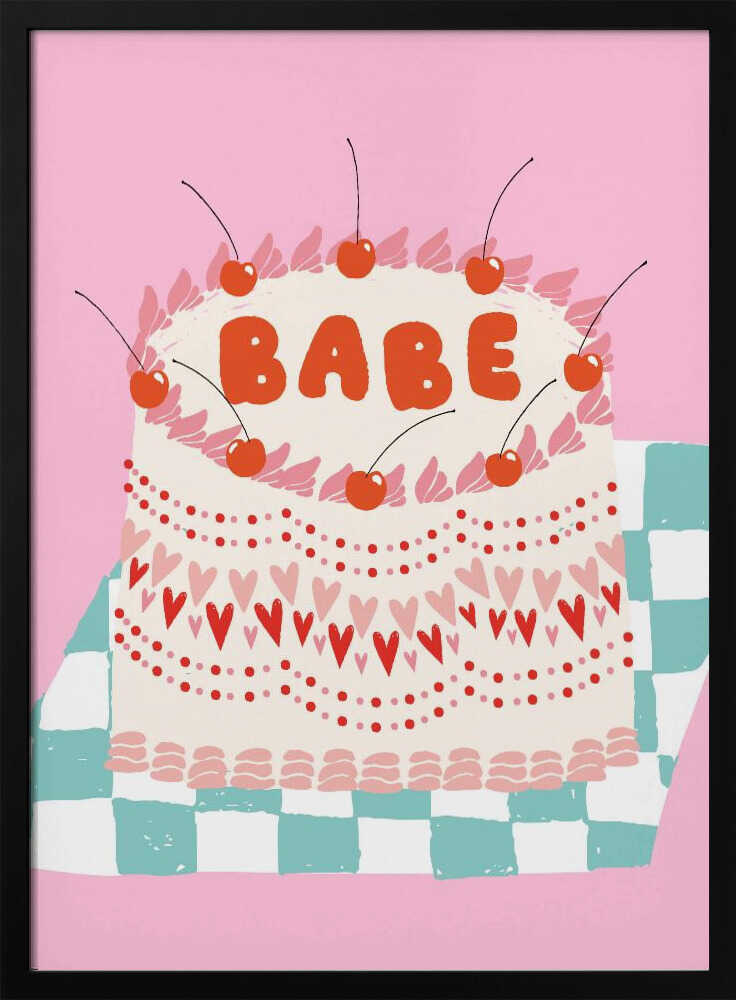 Sweet Babe Cake Art Print UK — Abstract Vibrant Wall Art — Kitchen — Wall It All Prints