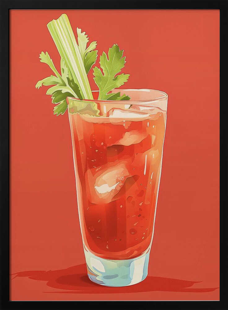 Refreshing Bloody Mary Art Print UK — Botanical Calm Wall Art — Kitchen — Wall It All Prints