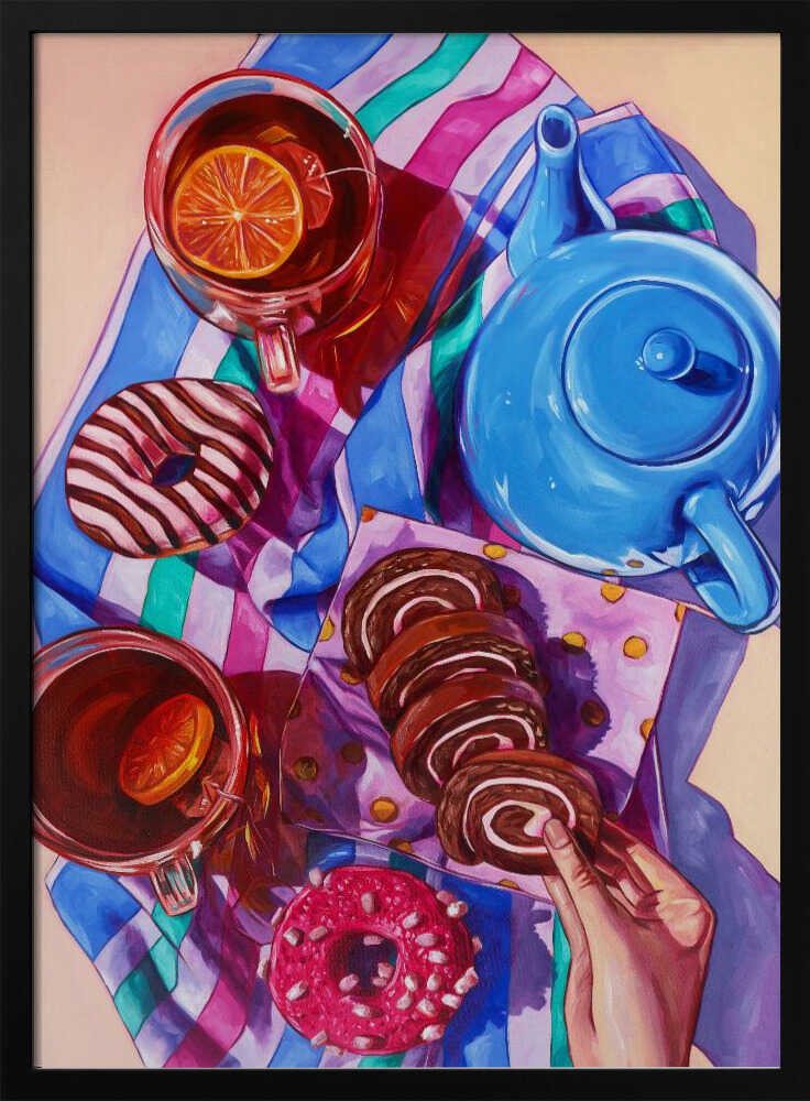 Sweet Tea Time Art Print UK — Abstract Vibrant Wall Art — Kitchen — Wall It All Prints