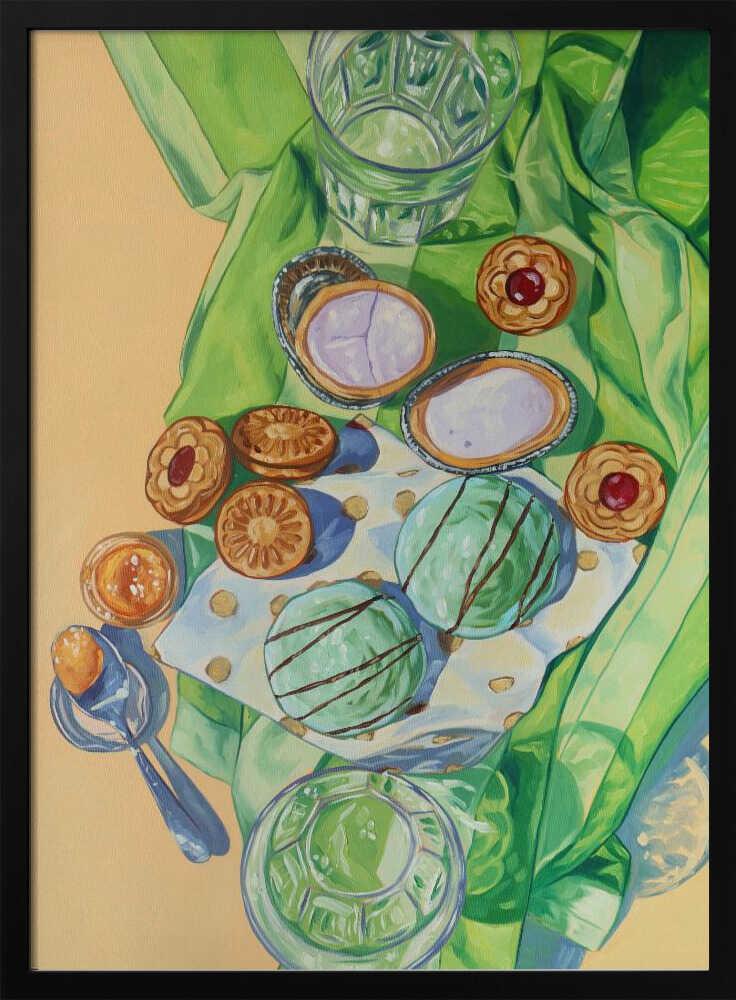 Sweet Mint Green Still Life Art Print UK — Food Vibrant Wall Art — Kitchen — Wall It All Prints