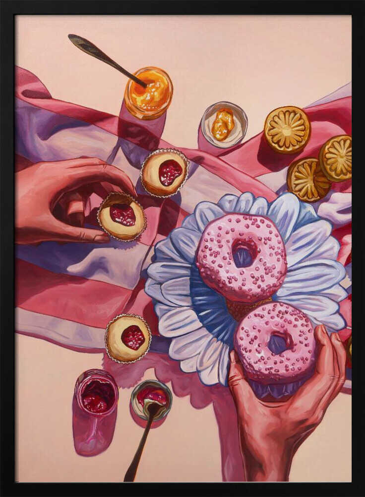 Sweet Pink Treats Art Print UK — Food Vibrant Wall Art — Kitchen — Wall It All Prints