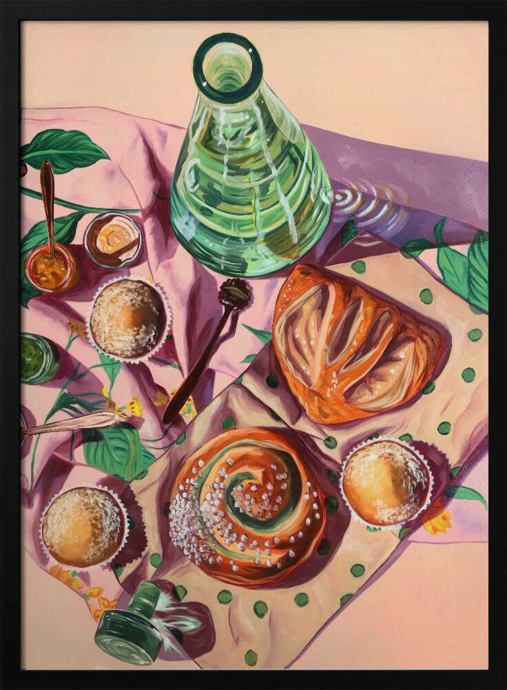 Sweet Morning Pastries Art Print UK — Food Vibrant Wall Art — Kitchen — Wall It All Prints