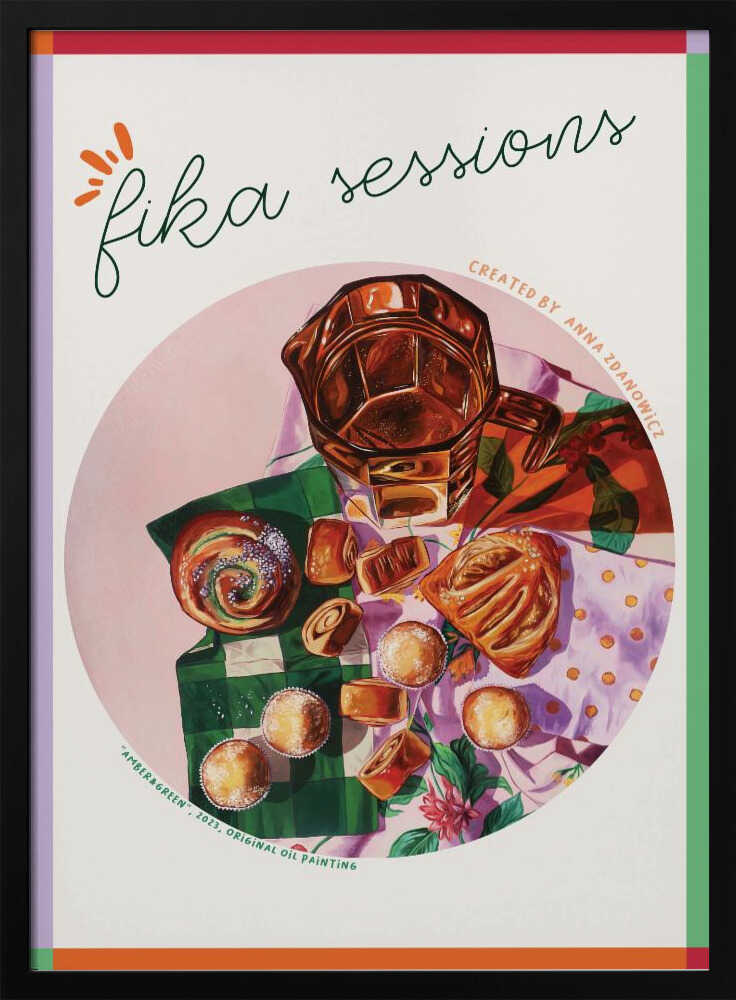 Sweet Pastry Spread Art Print UK — Food Vibrant Wall Art — Kitchen — Wall It All Prints
