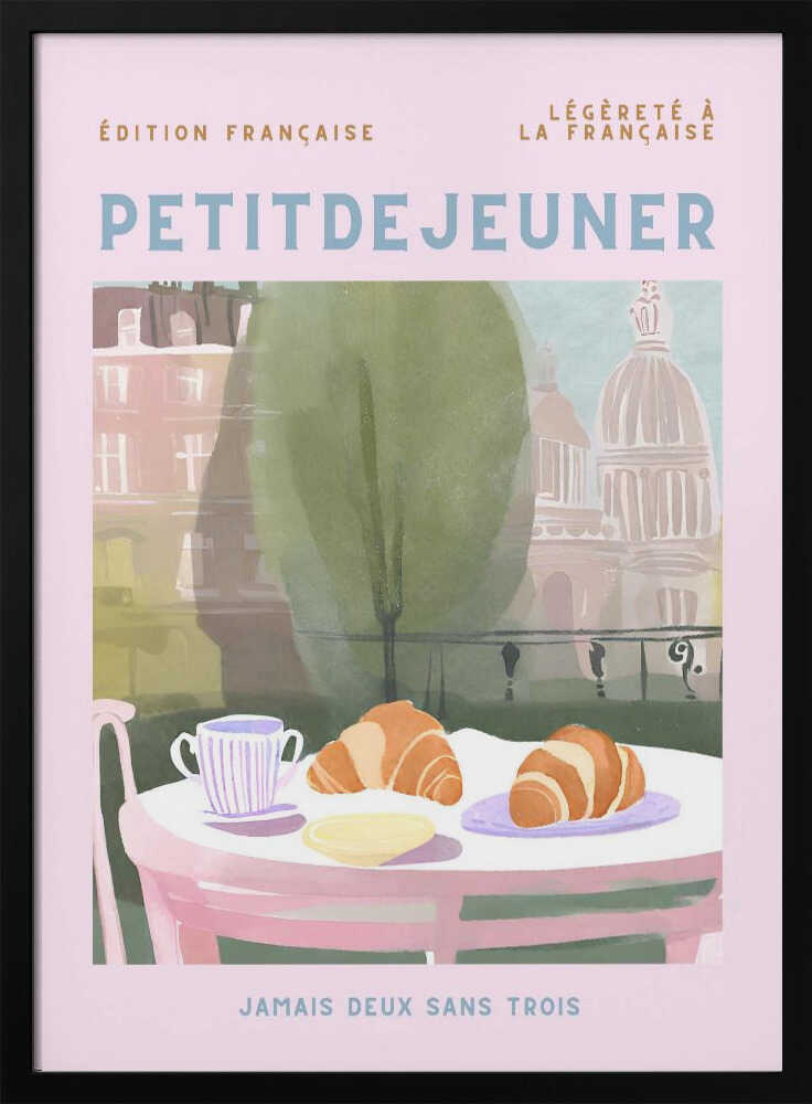 Parisian Balcony Breakfast Art Print UK — Food Calm Wall Art — Kitchen — Wall It All Prints