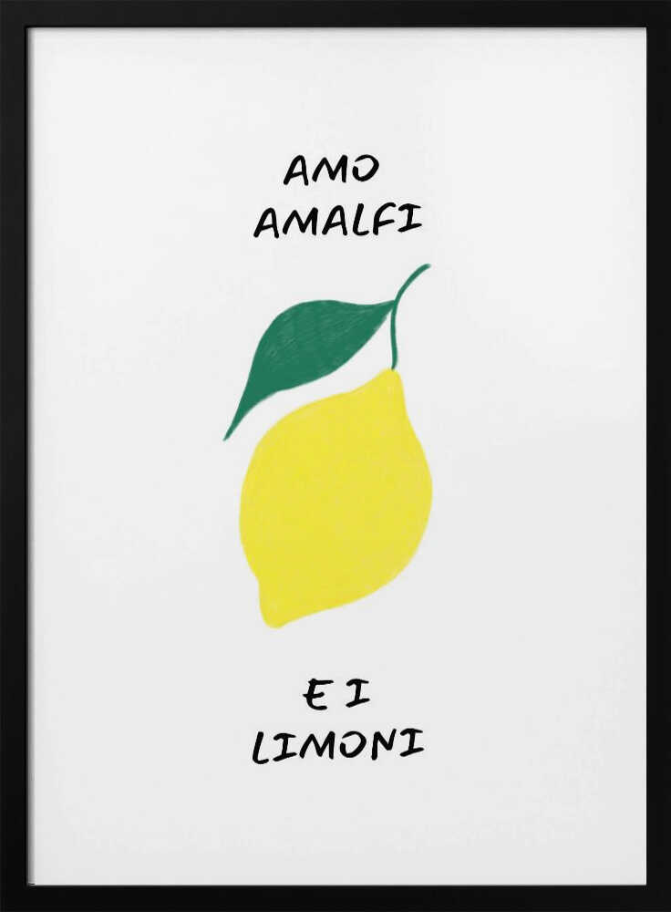Amo Amalfi E Limoni Art Print UK — Botanical Vibrant Wall Art — Kitchen — Wall It All Prints