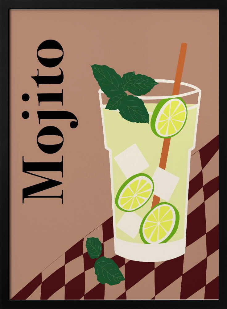 Mojito Lime Mint Art Print UK — Food Fresh Wall Art — Kitchen — Wall It All Prints