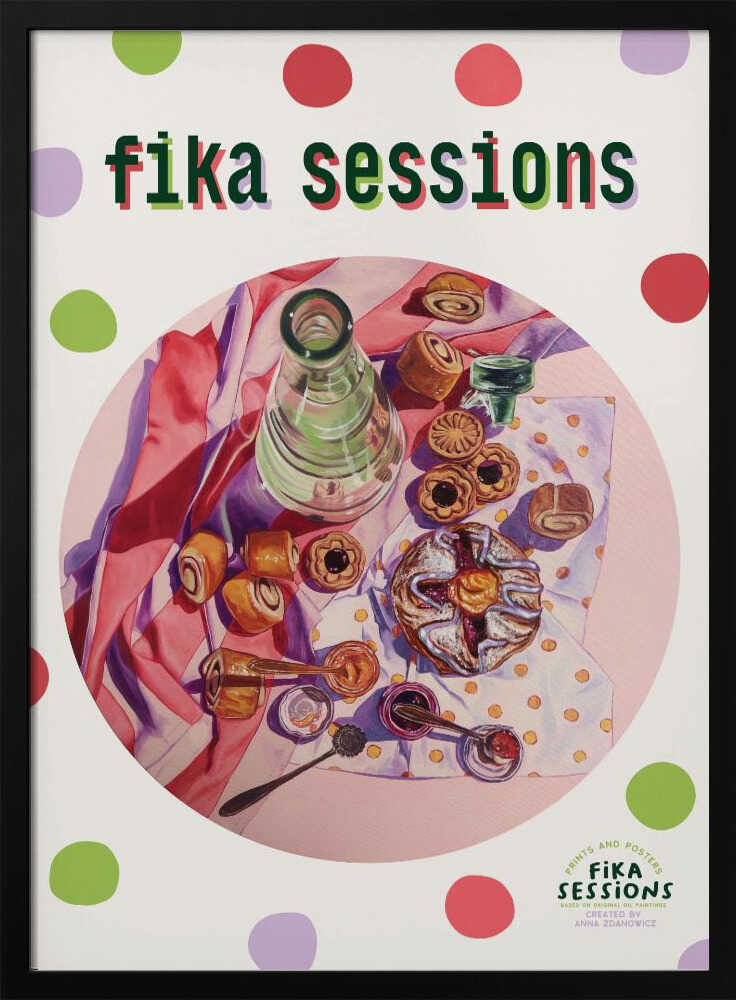 Cozy Fika Spread Art Print UK — Food Vibrant Wall Art — Kitchen — Wall It All Prints