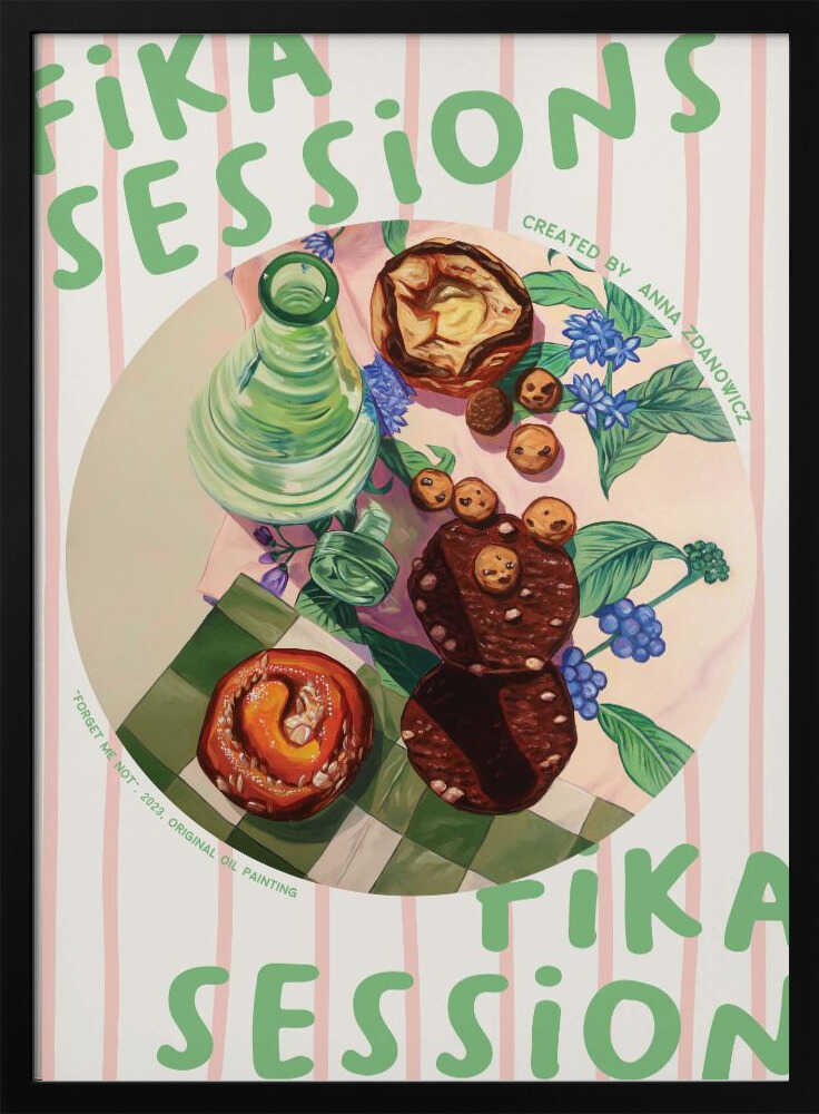 Sweet Fika Still Life Art Print UK — Botanical Fresh Wall Art — Kitchen — Wall It All Prints