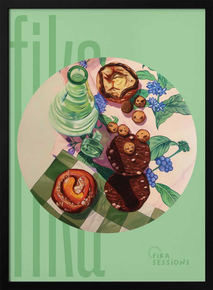 Fika Coffee Break Art Print UK — Botanical Fresh Wall Art — Kitchen — Wall It All Prints