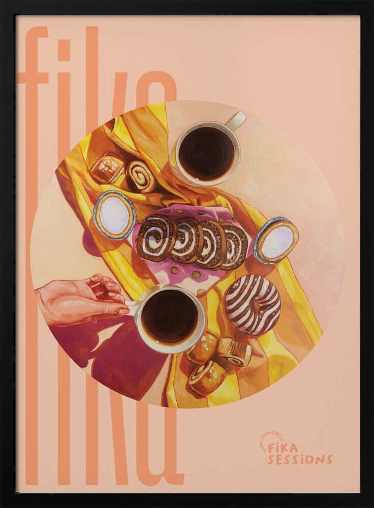Fika Coffee Break Art Print UK — Food Warm Wall Art — Kitchen — Wall It All Prints