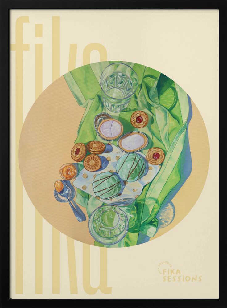 Sweet Green Cookies Art Print UK — Food Vibrant Wall Art — Kitchen — Wall It All Prints