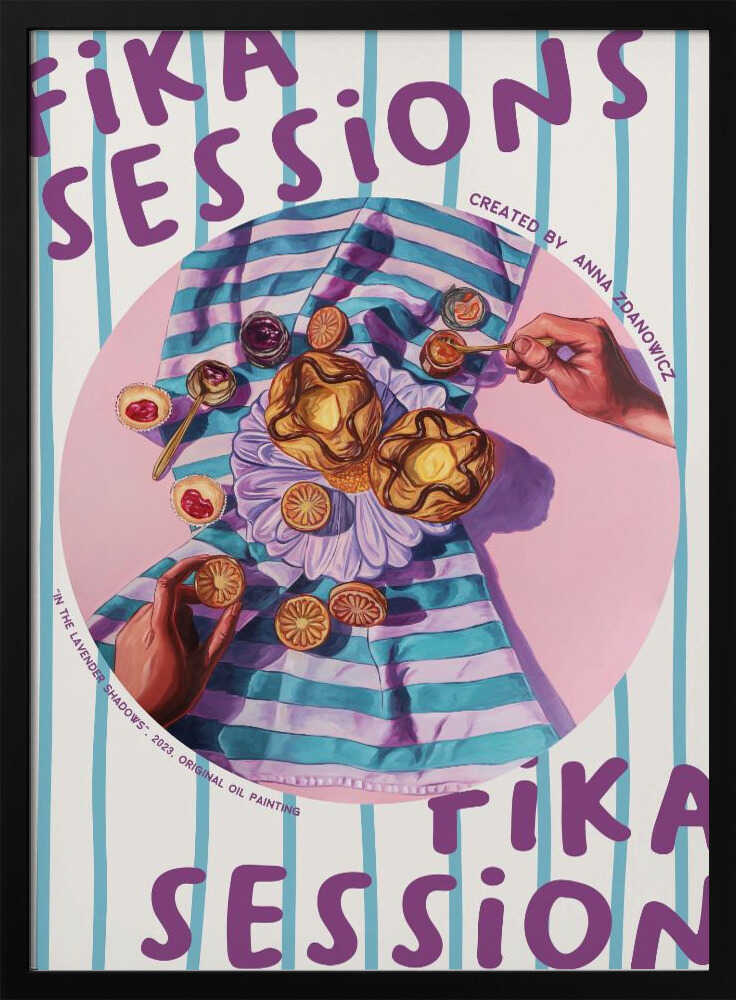 Sweet Fika Coffee Break Art Print UK — Botanical Vibrant Wall Art — Kitchen — Wall It All Prints