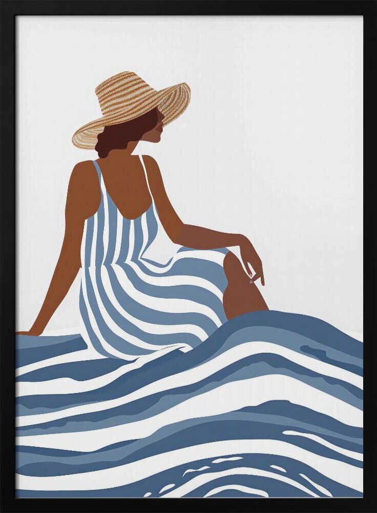 Summer Woman on Waves