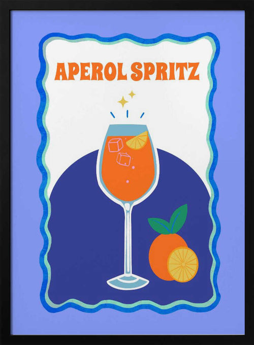 Aperol Spritz Art Print UK — Vintage Vibrant Wall Art — Kitchen — Wall It All Prints