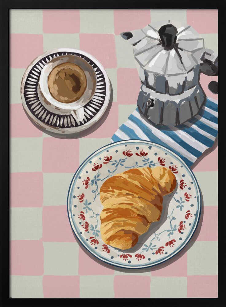 Cozy French Breakfast Art Print UK — Food Vibrant Wall Art — Kitchen — Wall It All Prints