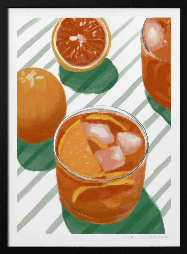 Pandc Cocktailandstripes Copy 2 Art Print UK — Food Vibrant Wall Art — Kitchen — Wall It All Prints