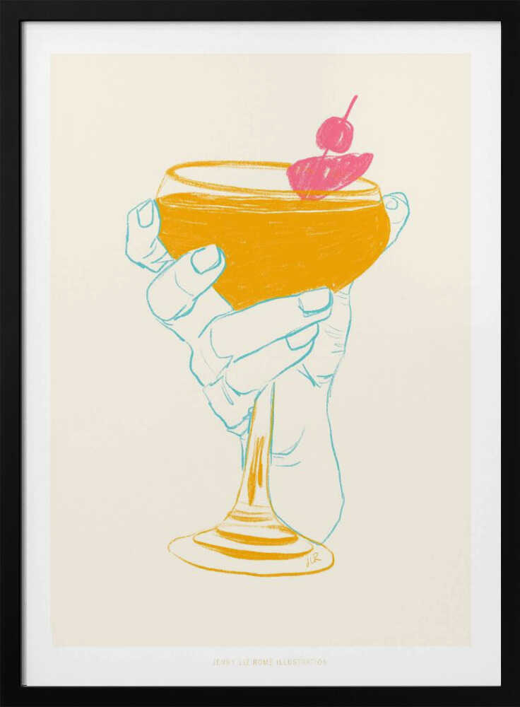 Jlr Cocktail1 Art Print UK — Vintage Vibrant Wall Art — Living Room — Wall It All Prints