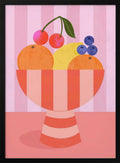 Fruit in Striped Bowl