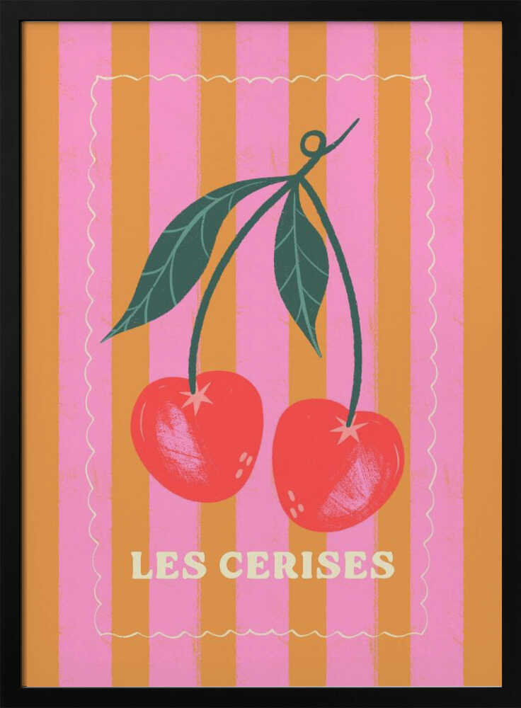 Les Cerises Art Print UK — Vintage Vibrant Wall Art — Kitchen — Wall It All Prints