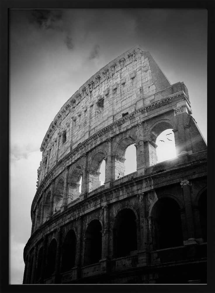 Colosseum Sunburst Art Print UK — Dark Moody Vibrant Wall Art — Living Room — Wall It All Prints