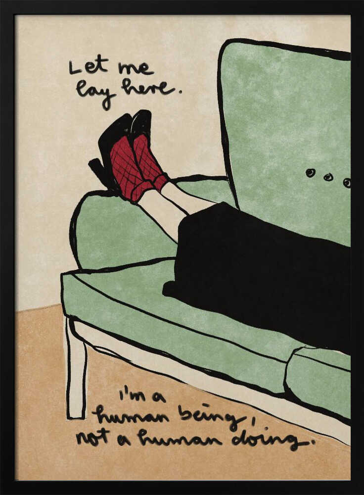 Let me lay here Art Print UK — Portrait Dark Wall Art — Living Room — Wall It All Prints