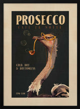 Art Deco Prosecco Wall Art Of An Ostrich