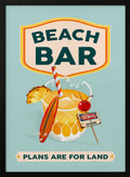 Beach Bar Summer Tropical Cocktail Bar Art