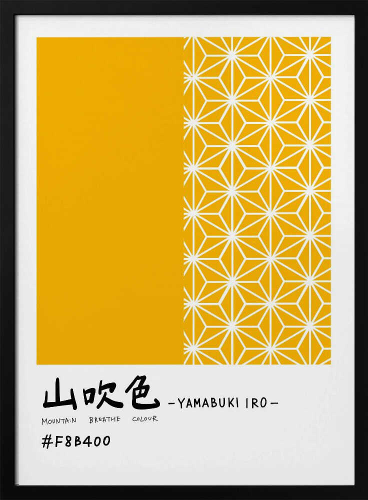 Japanese Geometric Pattern Art Print UK — Japanese Vibrant Wall Art — Office — Wall It All Prints