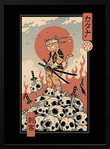 Catana Assassin Art Print UK — Japanese Vibrant Wall Art — Living Room — Wall It All Prints