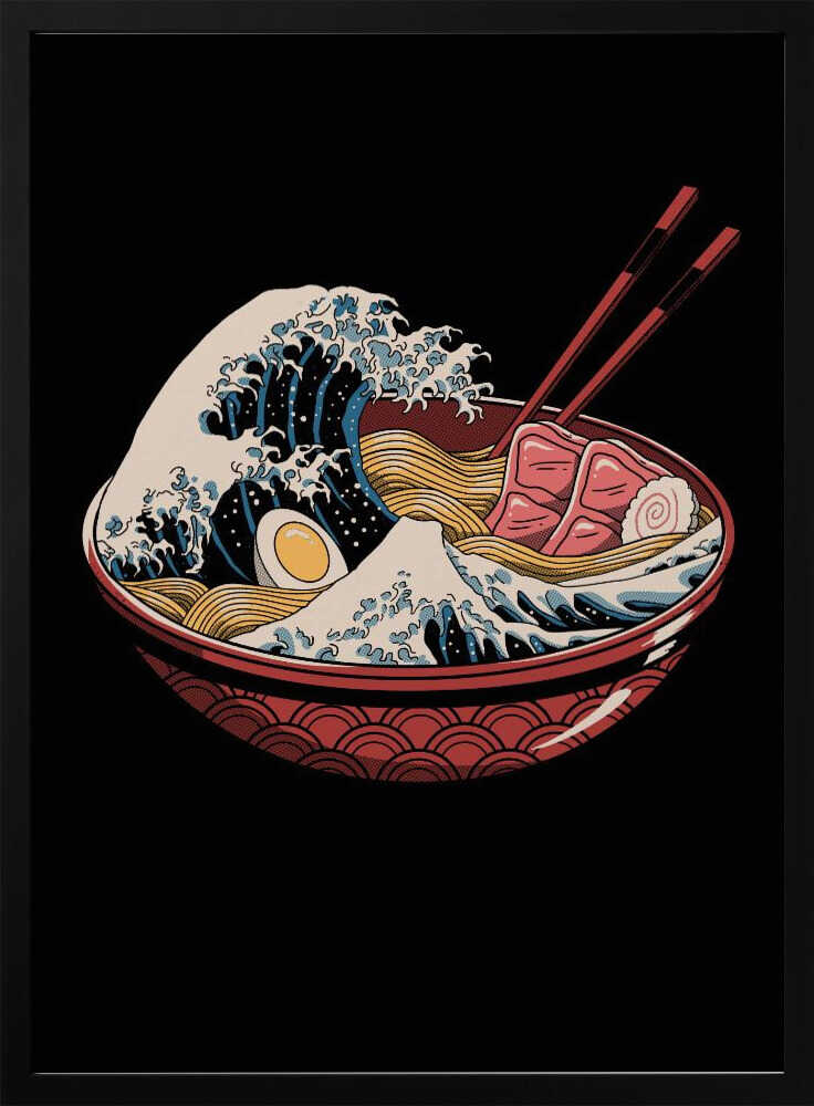 Great Ramen Wave Art Print UK — Japanese Vibrant Wall Art — Kitchen — Wall It All Prints