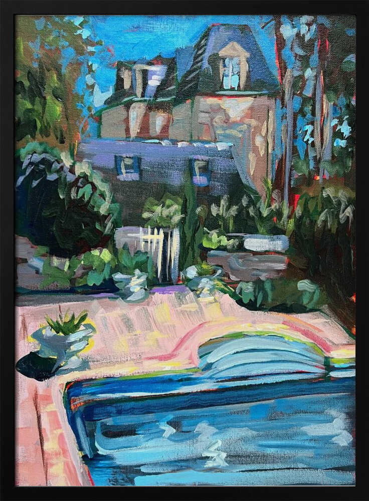Vibrant Garden House Art Print UK — Botanical Vibrant Wall Art — Living Room — Wall It All Prints