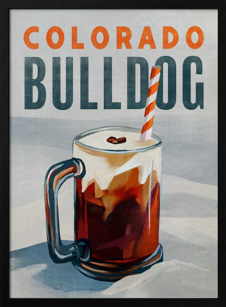 Colorado Bulldog 21x28 Art Print UK — Dark Moody Dark Wall Art — Kitchen — Wall It All Prints