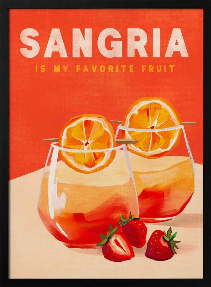 Sangria Art Print UK — Animal Fresh Wall Art — Kitchen — Wall It All Prints