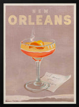 New Orleans Cocktail Travel Poster Art Print UK — Vintage Warm Wall Art — Living Room — Wall It All Prints