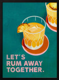 Rum Away Beach Bar Cocktail Art