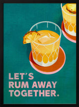 Rum Away Beach Bar Cocktail Art