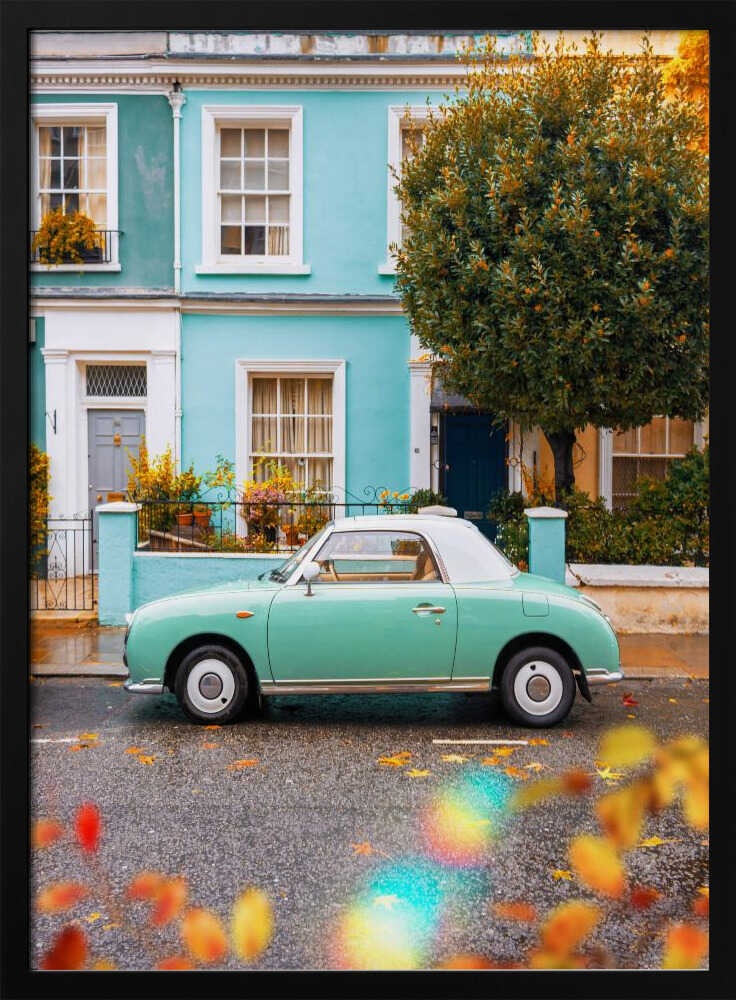 Mint Green Vintage Street Art Print UK — Vintage Vibrant Wall Art — Living Room — Wall It All Prints