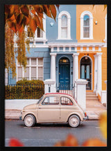 Colorful European Street Car Art Print UK — Vintage Vibrant Wall Art — Living Room — Wall It All Prints