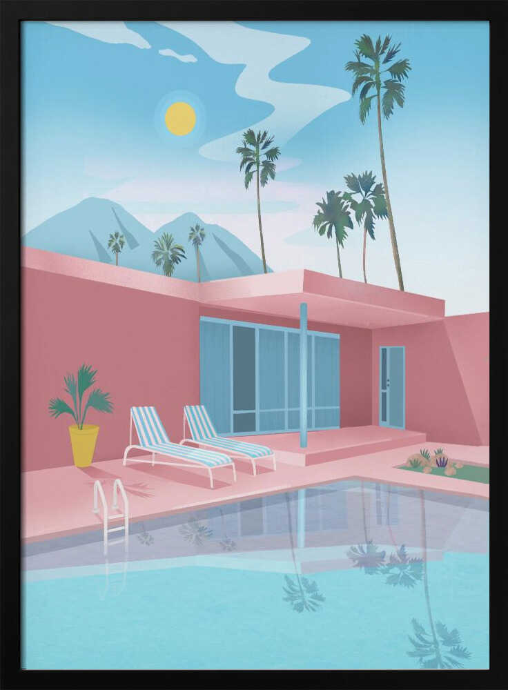PALM SPRINGS Art Print UK — Abstract Vibrant Wall Art — Living Room — Wall It All Prints