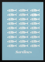 Minimalist Sardines Blue