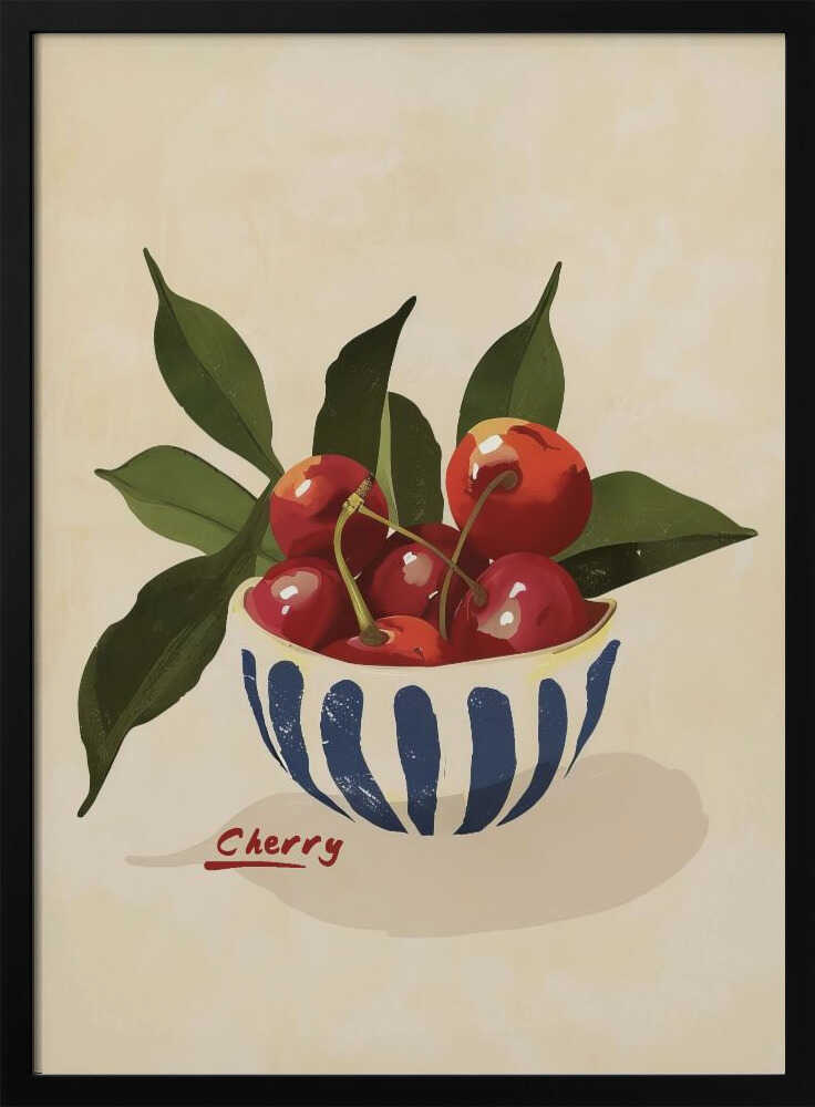 Cherry Delight Art Print UK — Food Fresh Wall Art — Kitchen — Wall It All Prints