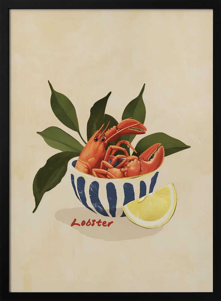 Lobster Delight Art Print UK — Food Vibrant Wall Art — Kitchen — Wall It All Prints