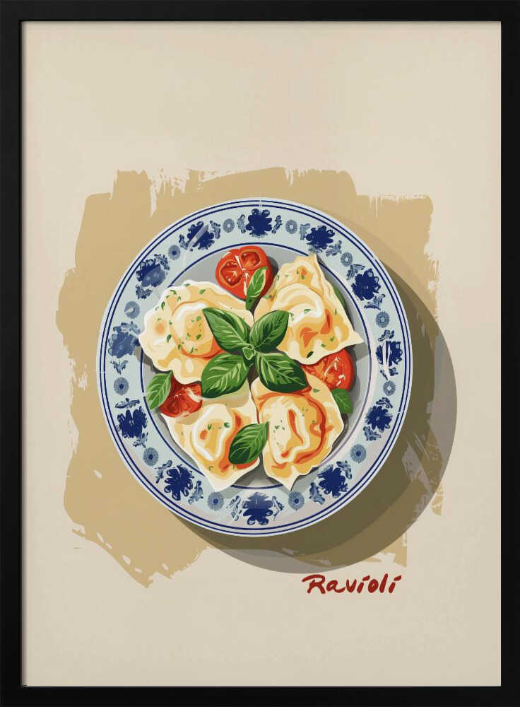 Ravioli Delight Art Print UK — Vintage Fresh Wall Art — Kitchen — Wall It All Prints