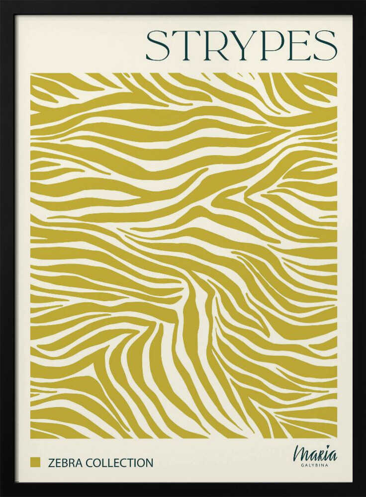 Green Zebra Pattern Art Print UK — Abstract Vibrant Wall Art — Living Room — Wall It All Prints