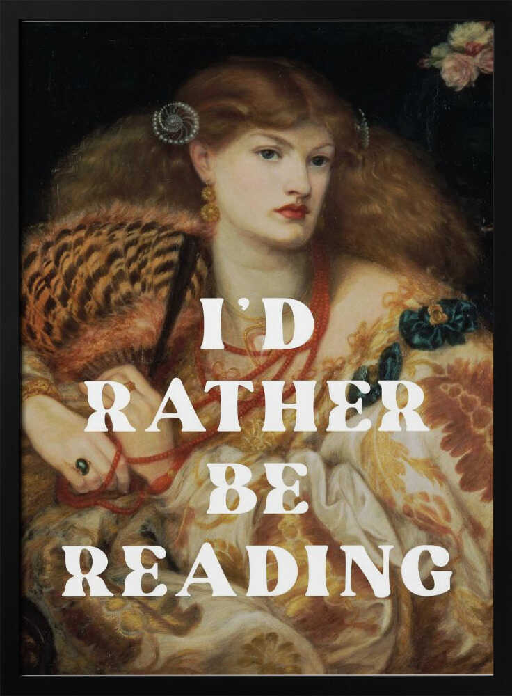 Elegant Lady Reading Art Print UK — Dark Moody Dark Wall Art — Living Room — Wall It All Prints