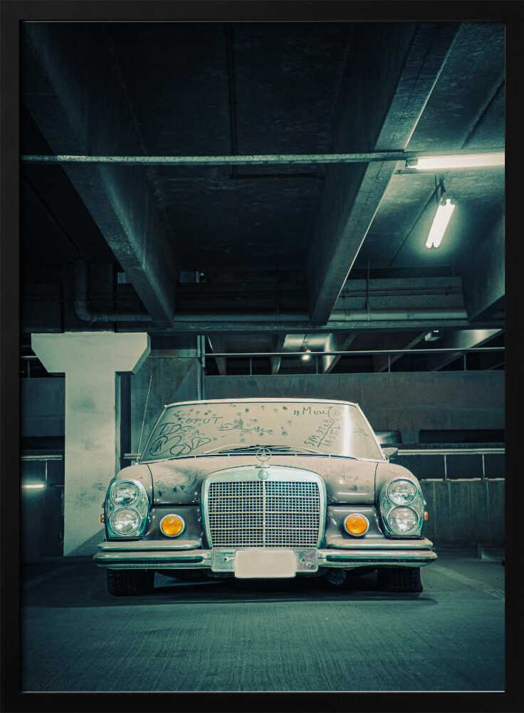Forgotten Classic Car Art Print UK — Dark Moody Dark Wall Art — Living Room — Wall It All Prints