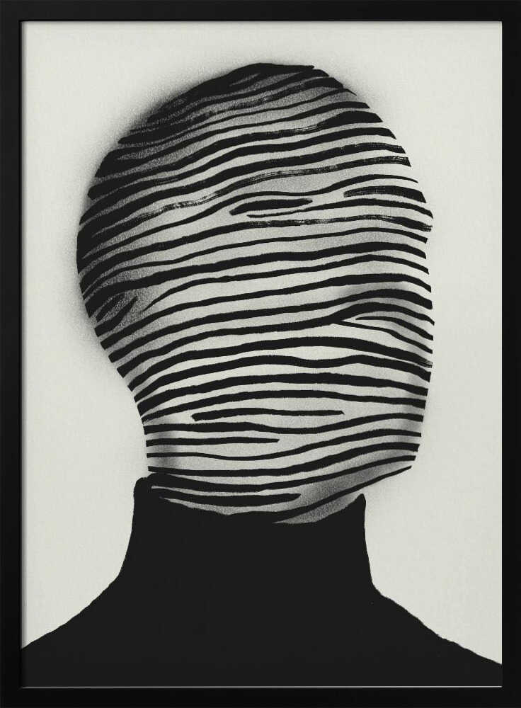 Abstract Striped Face
