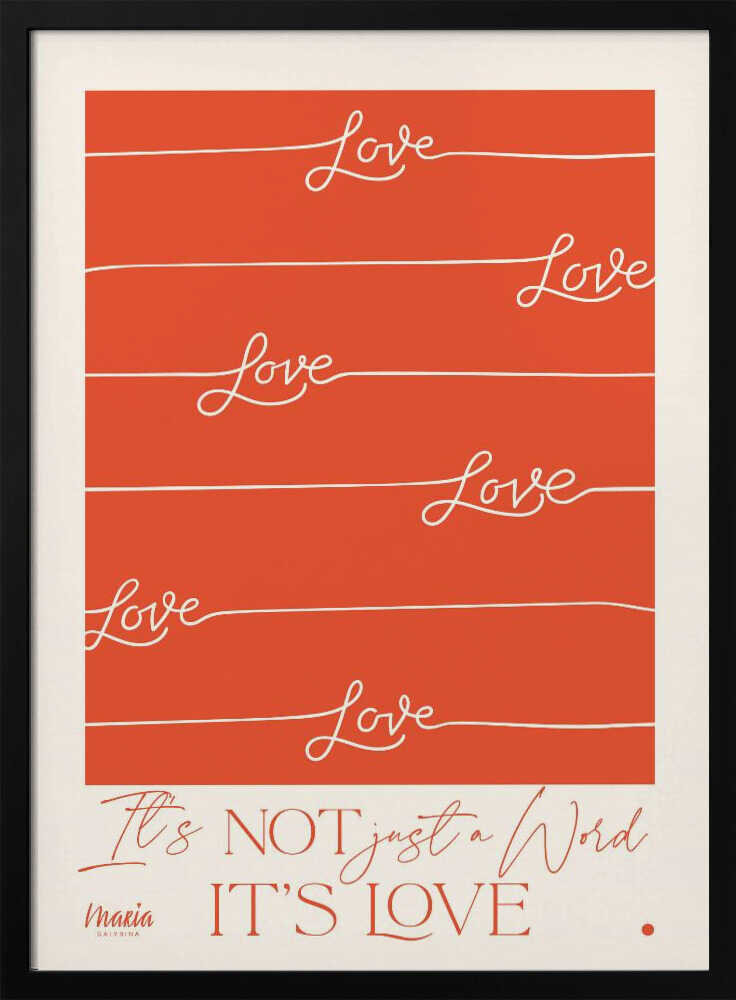 Love Not Just A Word Art Print UK — Abstract Minimal Wall Art — Office — Wall It All Prints