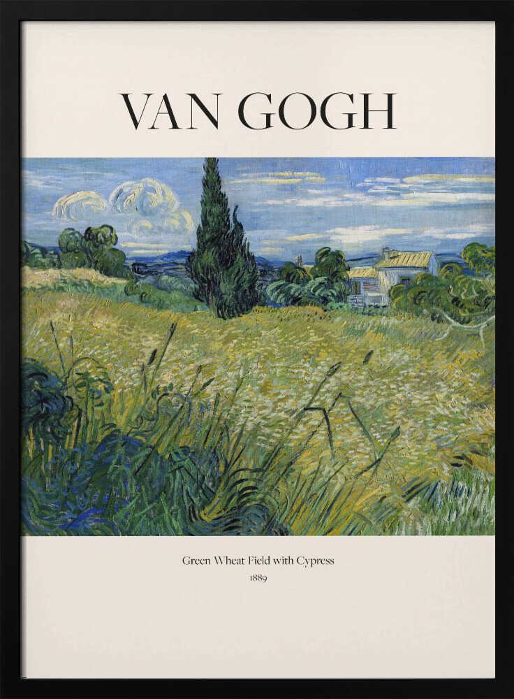 Green Wheat Field With Cypress (1889) Van Gogh